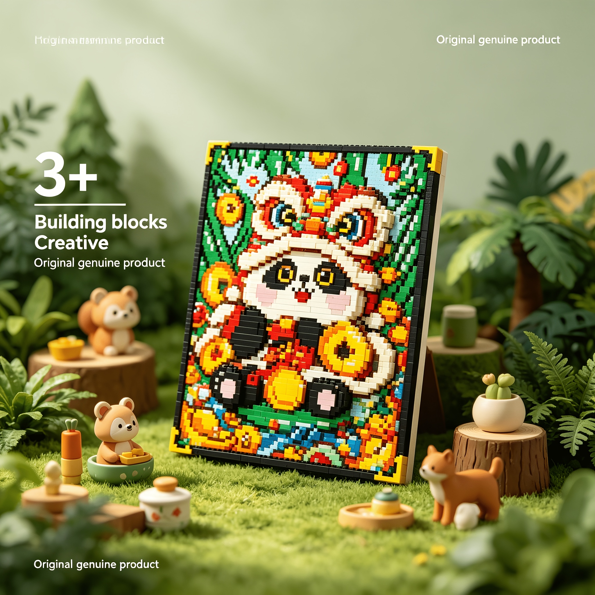 Cute Pattern Building Block Puzzle Creature Beast Series
